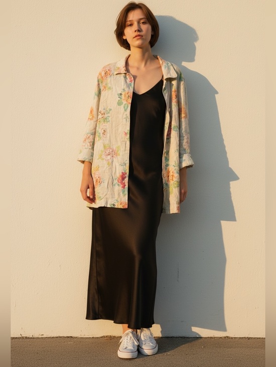 J. Jill Jackets & Blazers - J. Jill Floral White Linen Blend Jacket